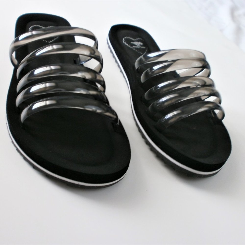 NWT Rocket Dog Elka BlackStrappy SlideSandal Women